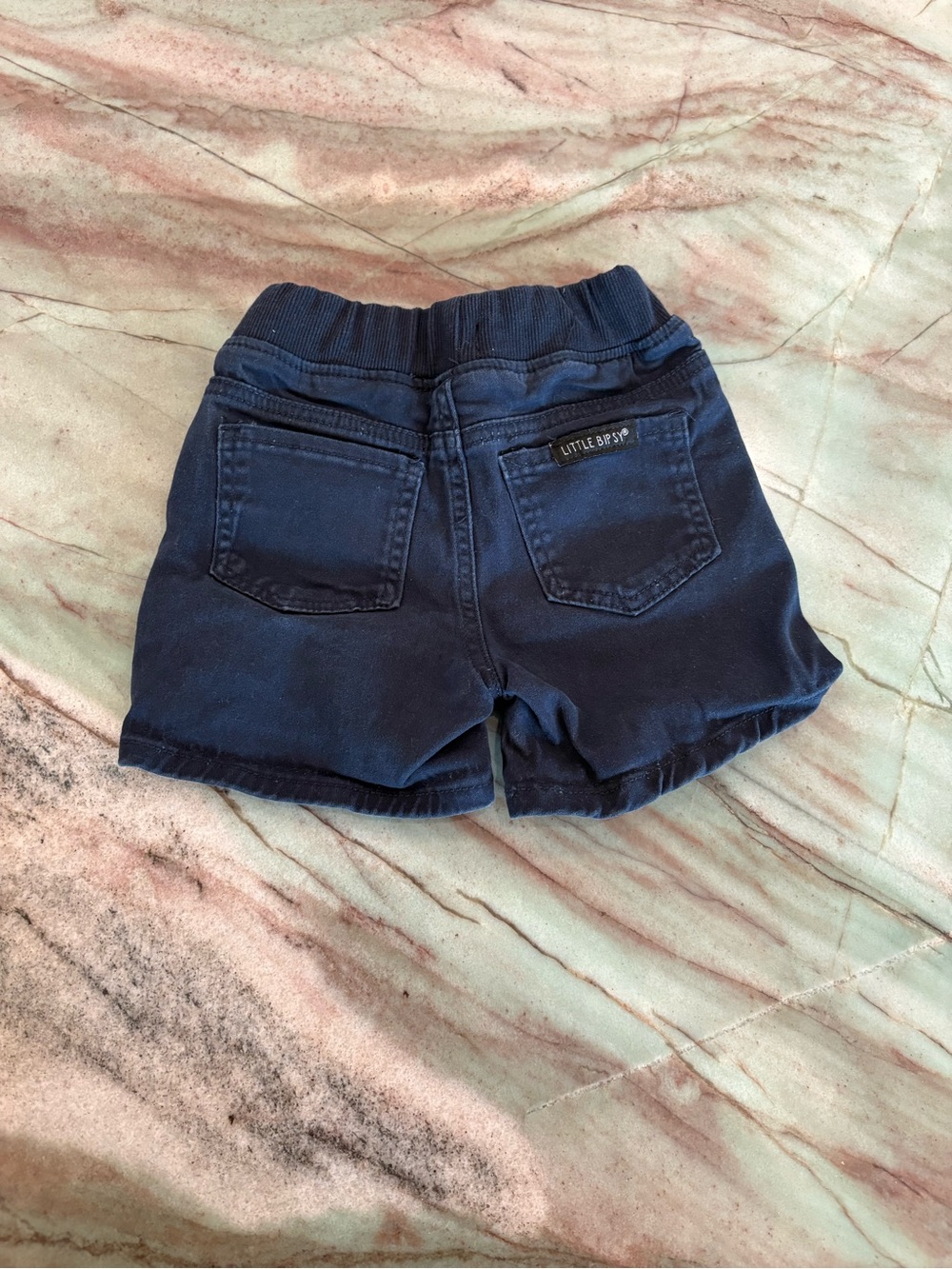 Little Bipsy Dark Navy Jean shorts tie waist